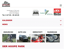 Tablet Screenshot of hoopepark.de